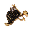Creative Crystal Turtle Brooch Pin Badge Bridal Wedding Jewelry Scarf Clips