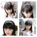 Children's Wedding Crown Headband 36.5cm Circumference Crystal Rhinestone Hairband For Kids Girls