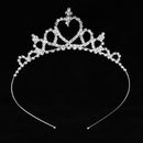 Children's Wedding Crown Headband 36.5cm Circumference Crystal Rhinestone Hairband For Kids Girls