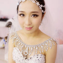 Bridal Wedding Necklace Crystal Rhinestone Jewelry Set Art Decor