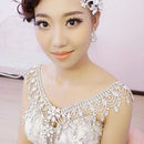 Bridal Wedding Necklace Crystal Rhinestone Jewelry Set Art Decor