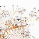 Elegant Flower Crystal Hair Side Comb Clip for Wedding Bridal Headwear Accessories