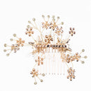 Elegant Flower Crystal Hair Side Comb Clip for Wedding Bridal Headwear Accessories