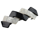 Rectangle French Barrette White Black Wave Hair Clips Acetate Spring Hairpin Gift to Mom