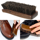 Professional Practical HorseHair Shoes Shine Polish Buffing Brush Wooden