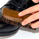 Professional Practical HorseHair Shoes Shine Polish Buffing Brush Wooden