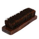 Professional Practical HorseHair Shoes Shine Polish Buffing Brush Wooden