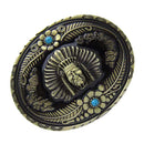 Native American Western Cowboys Hip-pop Jeans Belt Buckle 3.39 x 2.76 inch for Belt Width 1.42-1.54 inch