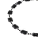 Shiny Rhinestone Blackcube Belly Waist Body Chain Slim Waist Belt Jewelry