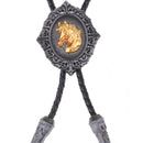 Native American Western Cowboy Rodeo Bolo Tie Leather Necktie Necklace