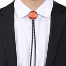 Round Ruby Natural Stone Indian Native American Bolo Ties Western Cowboy Necktie Bootlace Tie Wonderful Gift