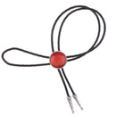Round Ruby Natural Stone Indian Native American Bolo Ties Western Cowboy Necktie Bootlace Tie Wonderful Gift