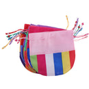 8pcs Colourful Striped Drawstring Gift Bags Jewelry Pouches Small Coin Pouch