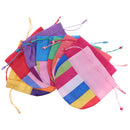 8pcs Colourful Striped Drawstring Gift Bags Jewelry Pouches Small Coin Pouch