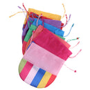 8pcs Colourful Striped Drawstring Gift Bags Jewelry Pouches Small Coin Pouch