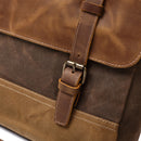Vintage Leather Men Business Travel 15.6" Laptop Briefcase Messenger Bag Satchel