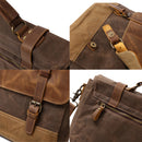 Vintage Leather Men Business Travel 15.6" Laptop Briefcase Messenger Bag Satchel