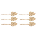 6 Pieces Women Fashion Professional Hairdressing Hair Bangs Clips Hairpin Styling Tools Leaf