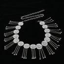 Fashion Diamante Crystal Bells Tassels Waist Chain Belt for Dress Belly Dance Jewelry Clothing Ornaments