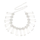 Fashion Diamante Crystal Bells Tassels Waist Chain Belt for Dress Belly Dance Jewelry Clothing Ornaments