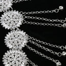 Fashion Diamante Crystal Bells Tassels Waist Chain Belt for Dress Belly Dance Jewelry Clothing Ornaments
