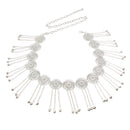 Fashion Diamante Crystal Bells Tassels Waist Chain Belt for Dress Belly Dance Jewelry Clothing Ornaments