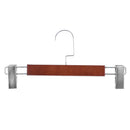 5 Pieces Non Slip Wooden Coat Clothes Trouser Pants Hanging Hangers w/ Clips