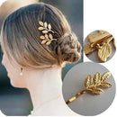 2pcs Boho Golden Leaves Branch Hair Pins Wedding Bridal Hair Clips Barrettes Ladies Hair Decoration