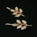 2pcs Boho Golden Leaves Branch Hair Pins Wedding Bridal Hair Clips Barrettes Ladies Hair Decoration