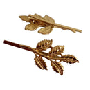 2pcs Boho Golden Leaves Branch Hair Pins Wedding Bridal Hair Clips Barrettes Ladies Hair Decoration