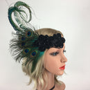 Women's Vintage 1920s Feather Headbands Fascinator Cocktail Bridal