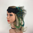 Women's Vintage 1920s Feather Headbands Fascinator Cocktail Bridal