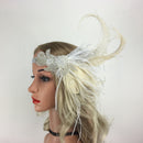 Women's Vintage 1920s Feather Headband Fascinator Cocktail Bridal