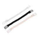3 Pieces WomenÂ’s Nonslip Elastic Adjustable Band Bra Back Strap Holder Clip for Women Beige Black White