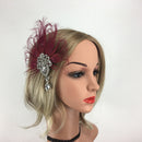 1920s Gatsby Peacock Feather Headband Bridal Fascinator Headpiece Headwear