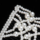 EZ Magic Butterfly Pearls Double Hair Comb Clip, Stretchy, White