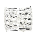 EZ Magic Butterfly Pearls Double Hair Comb Clip, Stretchy, White