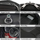 Business Travel Backpack, Laptop Backpack with USB Charging Port,Anti-Theft Water BookBag Backpack