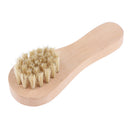 Portable Wooden Handle Shoe Brush Care Shine Polish Cleaning Practical Tool 10 x 3.5 cm