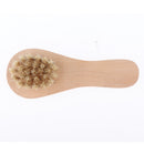 Portable Wooden Handle Shoe Brush Care Shine Polish Cleaning Practical Tool 10 x 3.5 cm