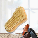 Wooden Handle Bristle Shoe Brush Leather Clothes Shoes Bag Wash Clean Tool
