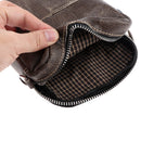 Mens Vintage Leather Shoulder Crossbody Messenger Bags Waist Pack Belt Bag