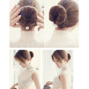 2 Pieces Sponge Hair Styling Foam Donut Bun Curler Maker Ring Twist Tool DIY