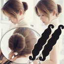 2 Pieces Sponge Hair Styling Foam Donut Bun Curler Maker Ring Twist Tool DIY