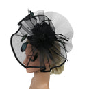 Women Feather Hair Clip Fascinator Headpieces Wedding Bridal Party Top Hat