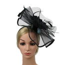 Women Feather Hair Clip Fascinator Headpieces Wedding Bridal Party Top Hat