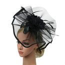 Women Feather Hair Clip Fascinator Headpieces Wedding Bridal Party Top Hat