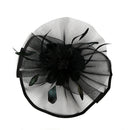 Women Feather Hair Clip Fascinator Headpieces Wedding Bridal Party Top Hat