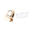 Metal Hardware Turn Lock Clasp Closure Clasp Snap Tone Purse Bag Accessories