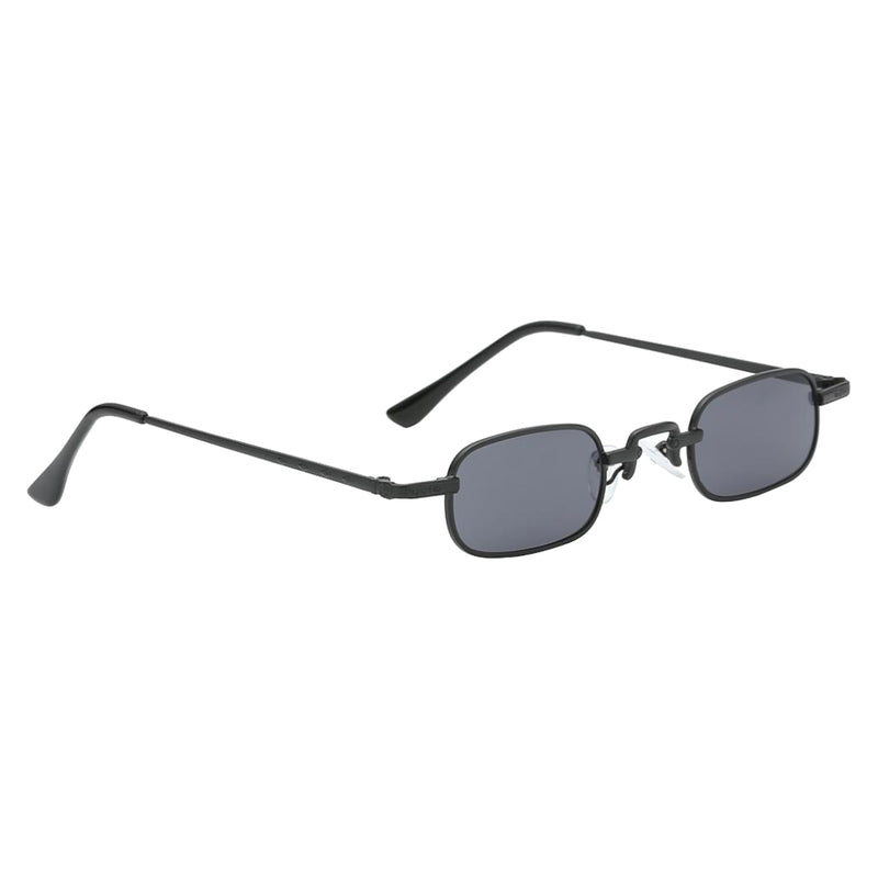 2 Pieces Small Square Punk Sunglasses Metal Rectangle Sunglasses
